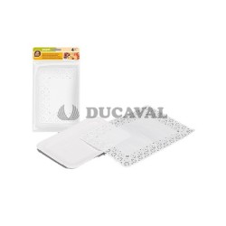 Bandeja rectangular + blonda 4ud
